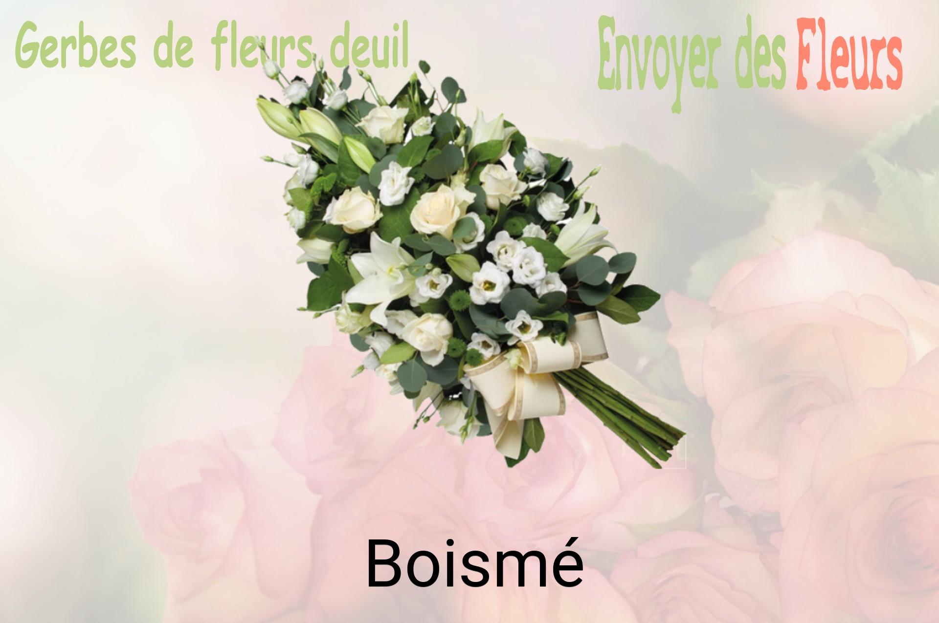 Gerbe de fleurs de deuil livrée à Boismé